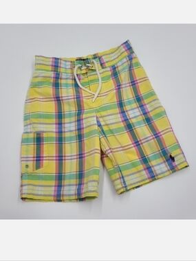 Polo Ralph Lauren boys' plaid swim trunks size 7